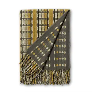 Burel Factory - Plaid - Deco - Grå mønster - 180 x 130 cm